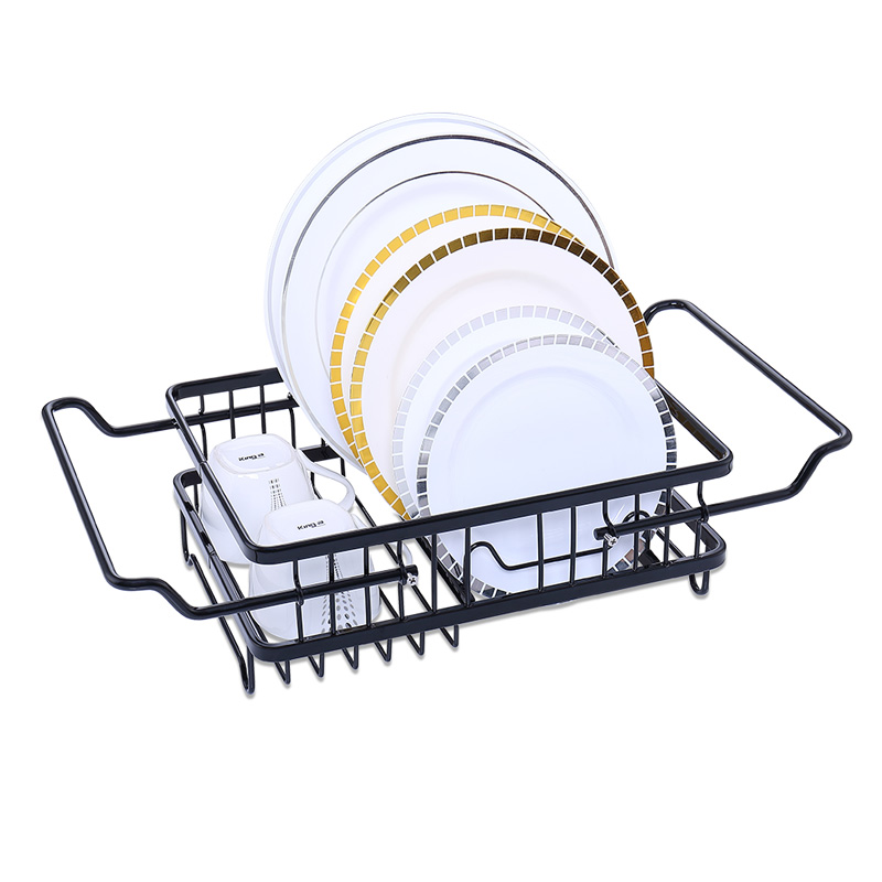 Expandable Dish Drying Rack with Utensil Holder