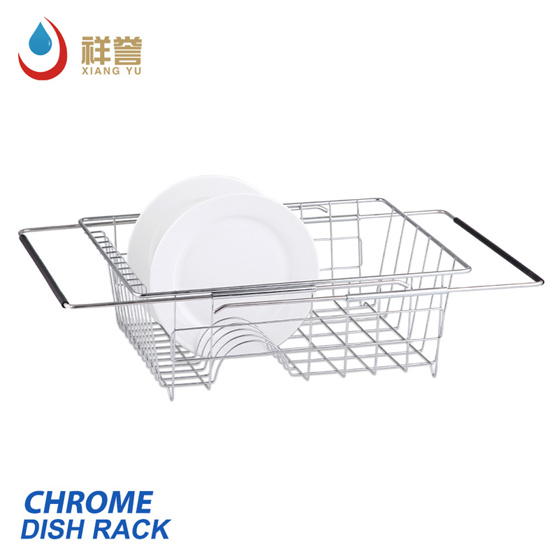 Expandable Adjustable Iron Dish Drying Rack Organizer