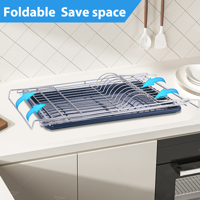 Foldable Assembled Single Dish Drying Rack