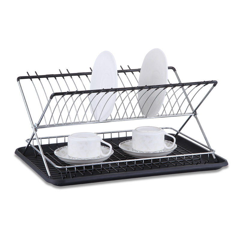 Foldable Dish Drying Rack with Drainboard