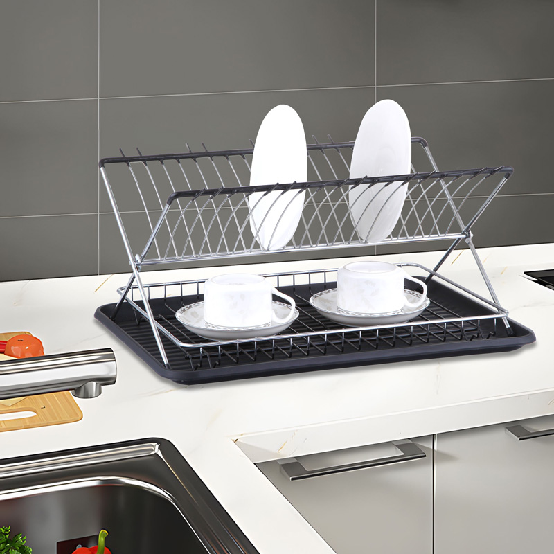 Foldable Dish Drying Rack with Drainboard