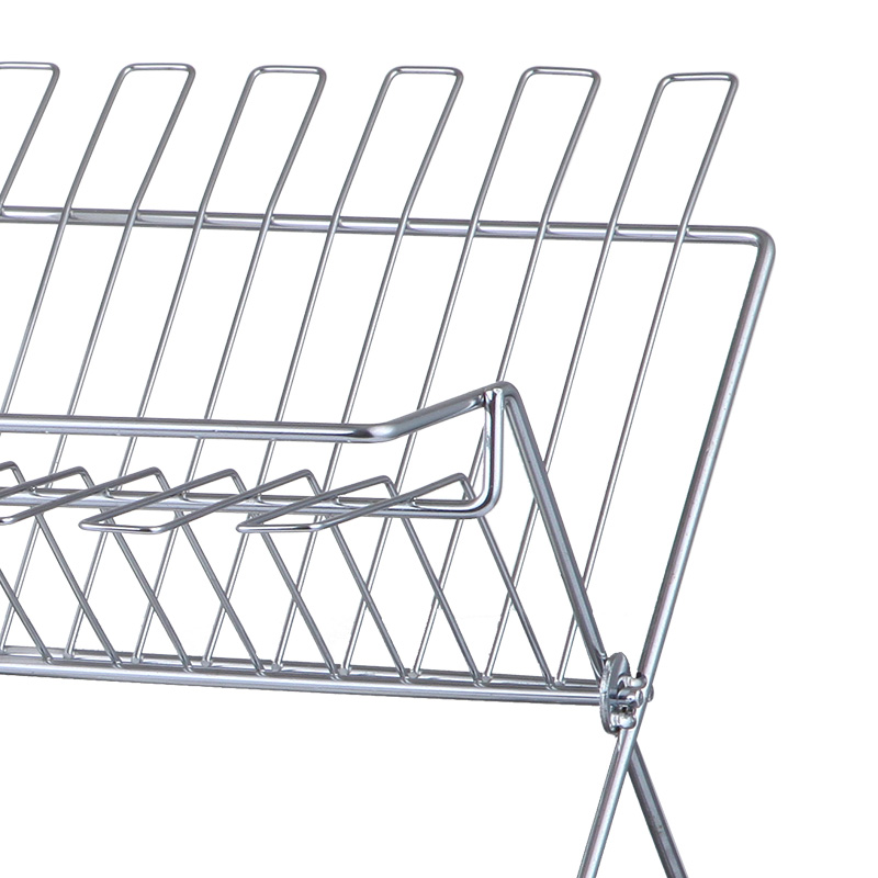 2 Tier Folding Dish Rack with Tray