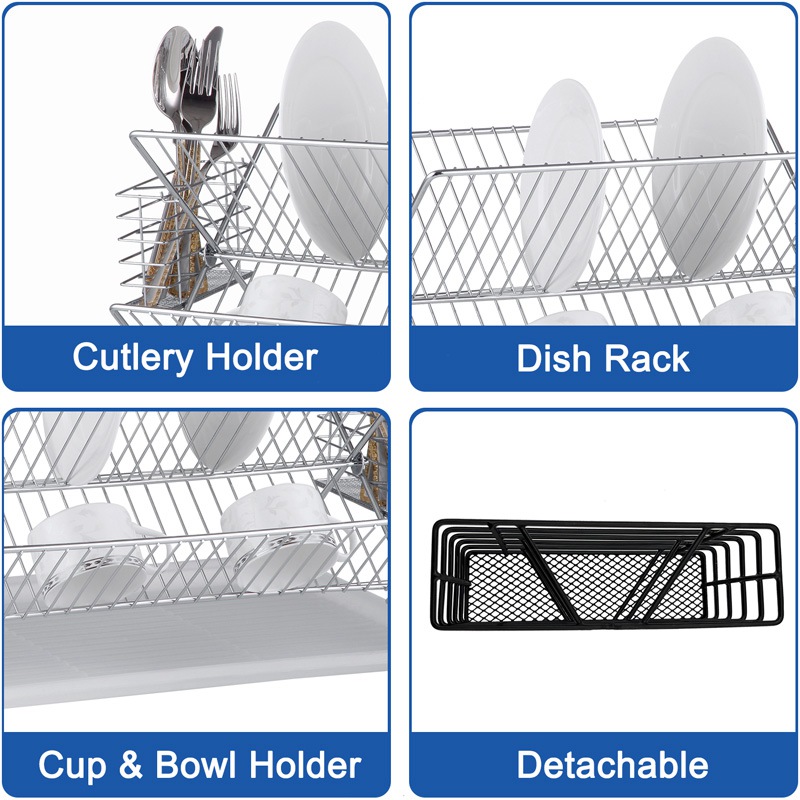 Foldable Polished Dish Drying Rack