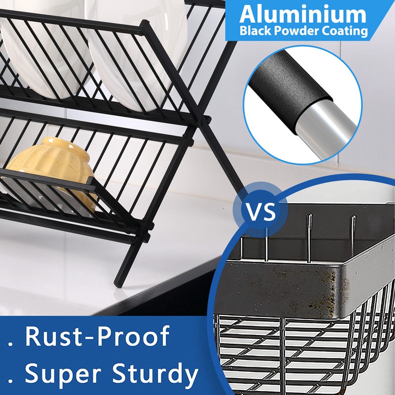 Foldable Aluminum Dish Drying Rack