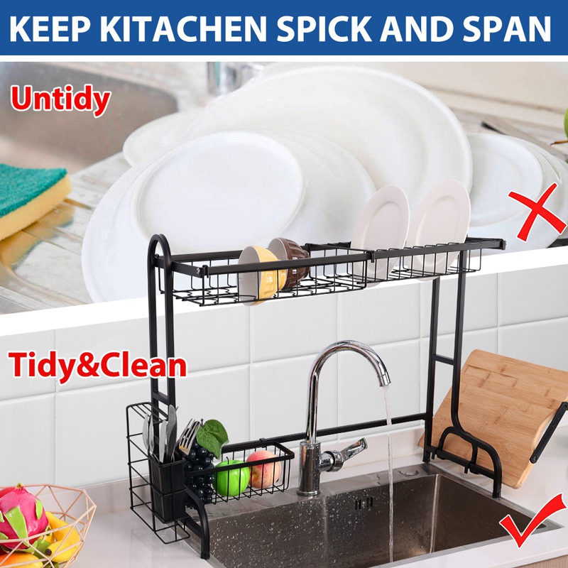 Large Over The Sink Dish Drainer Drying Rack