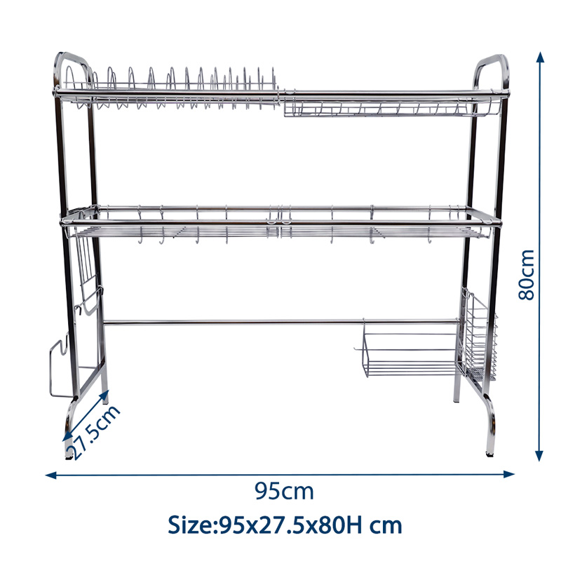 Large Capacity Stainless Steel Sink Dish Rack