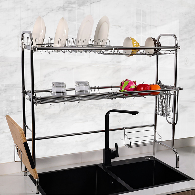 Large Capacity Stainless Steel Sink Dish Rack