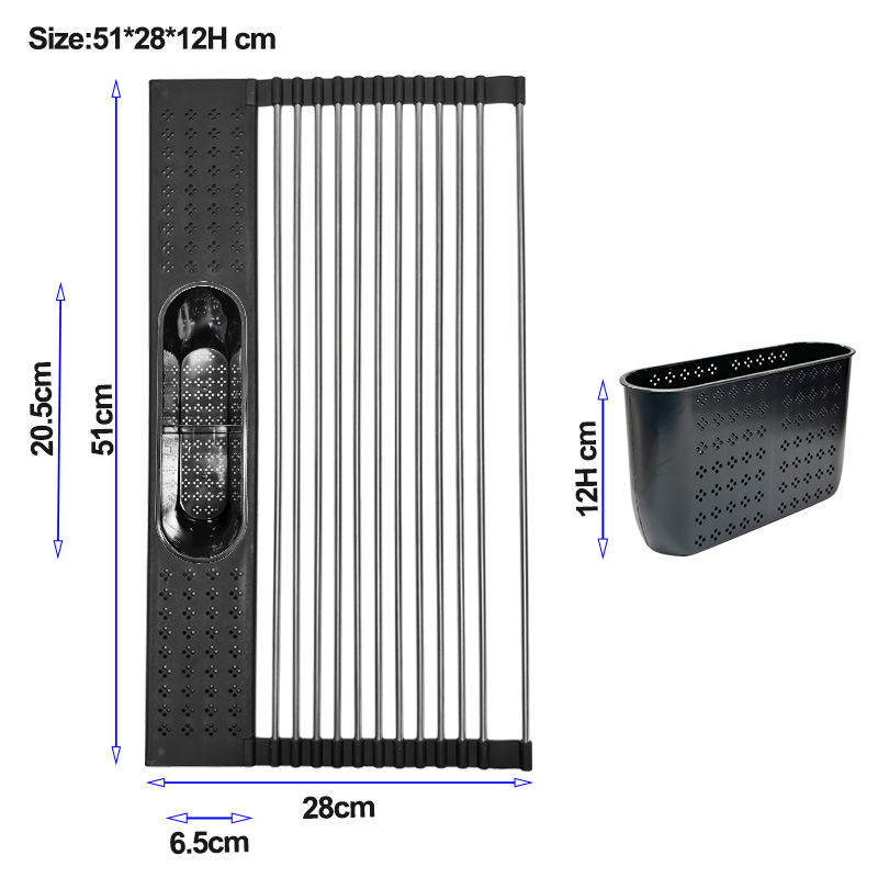 Multi-Purpose Kitchen Rolling Dish Drainer