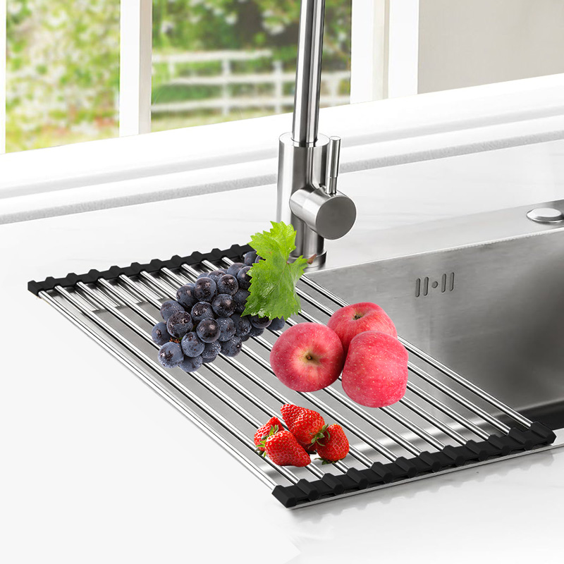 Stainless Steel Roll up Dish Drying Rack