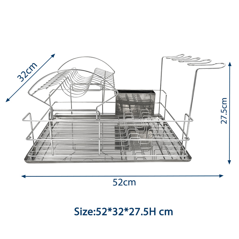 Large 2 Tier Stainless Steel Dish Drainer