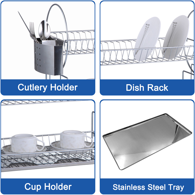 Stainless Steel Detachable Dish Strainer Rack