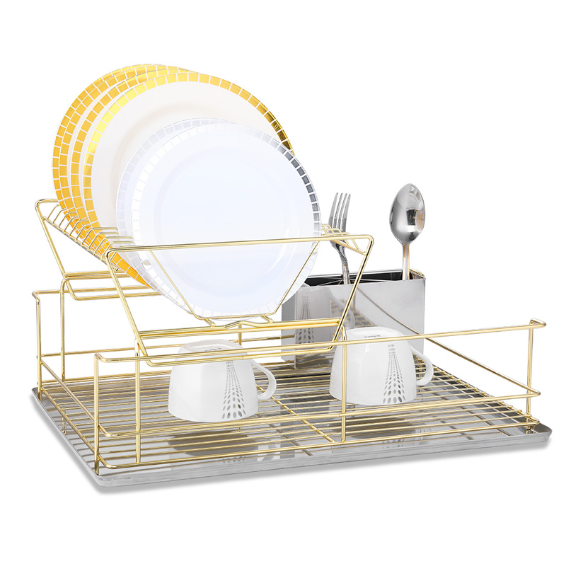 Stainless Steel Double Tier Dish Drying Rack