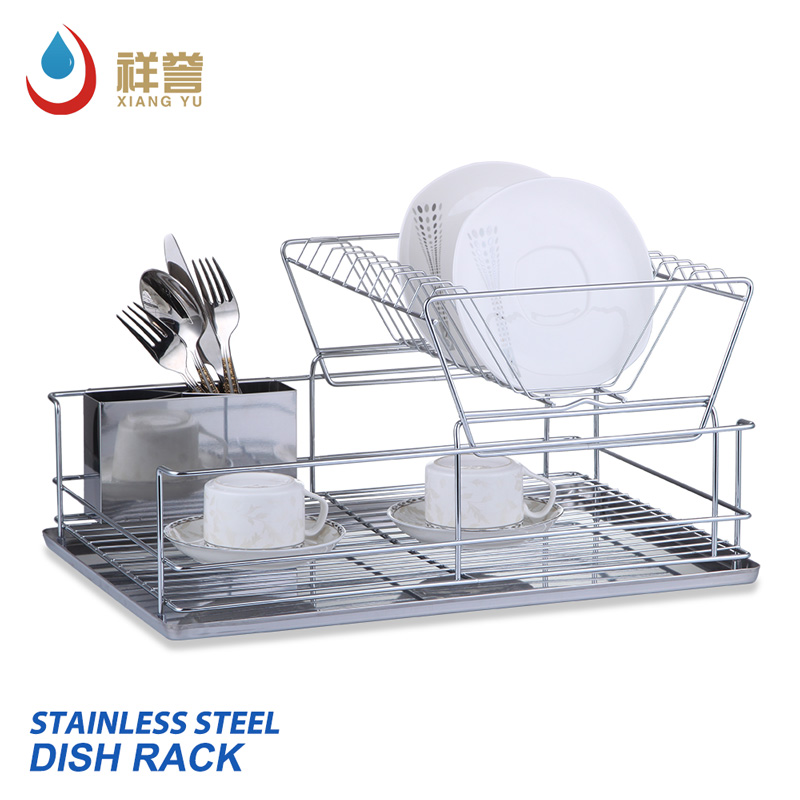 Stainless Steel Double Tier Dish Drying Rack