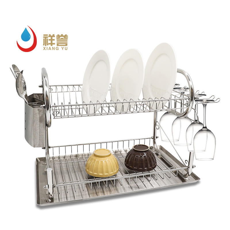 Large Capacity 2 Tier Dish Drying Rack