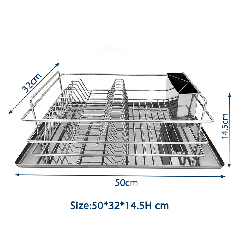 Kitchen Dish Rack with Removable Flatware Caddy