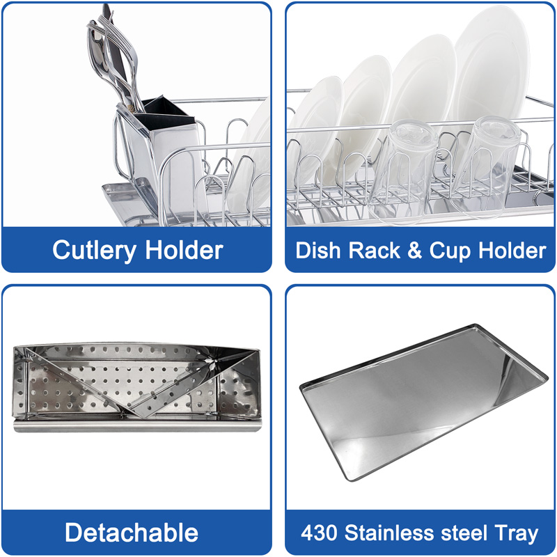 Kitchen Stainless Steel Dish Drainer Rack