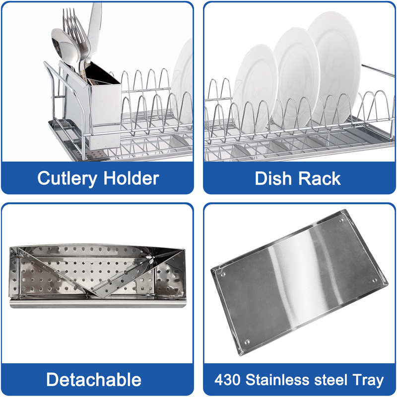 Kitchen Drying Rack with a Cutlery Holder