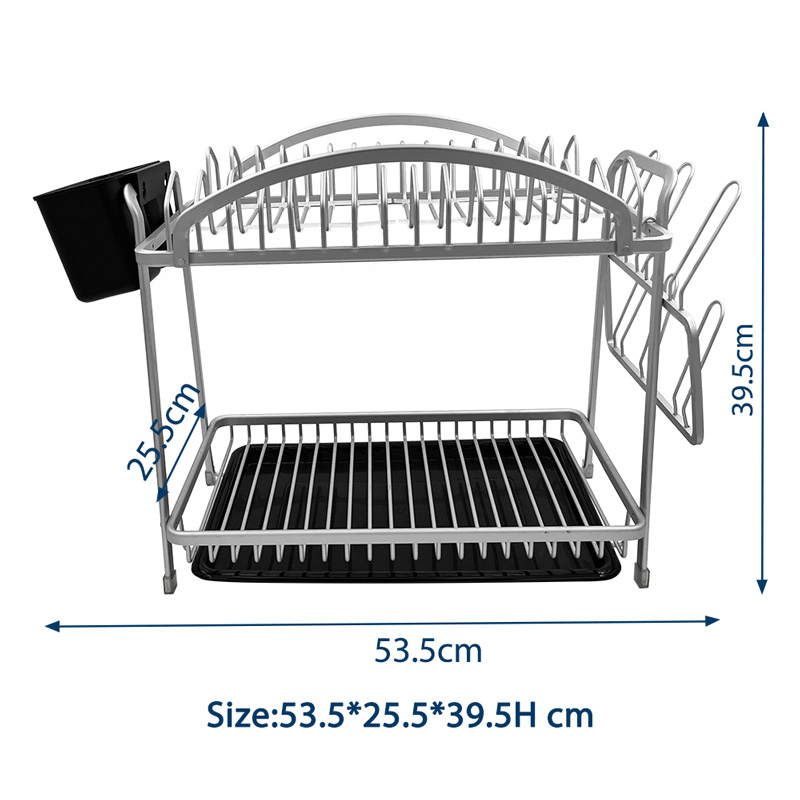 2 Layer Kitchen Dish Plate Rack