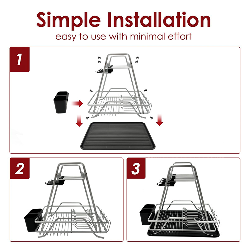 Kitchen 2 Layer Storage Dish Rack