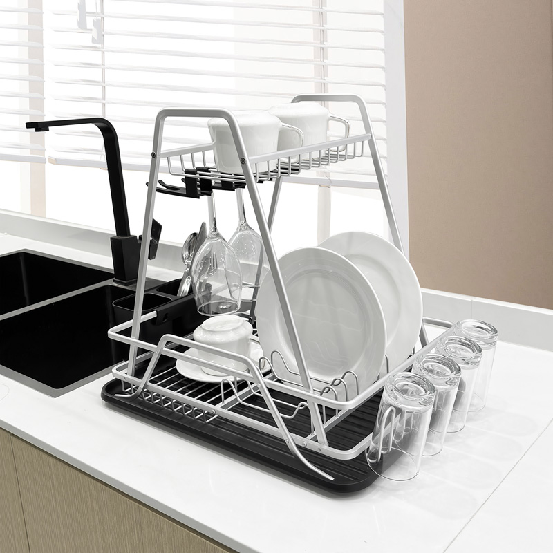 Kitchen 2 Layer Storage Dish Rack