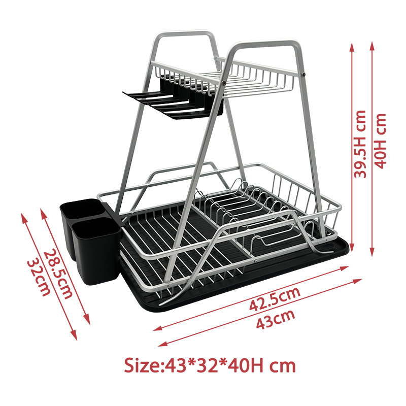 Kitchen 2 Layer Storage Dish Rack