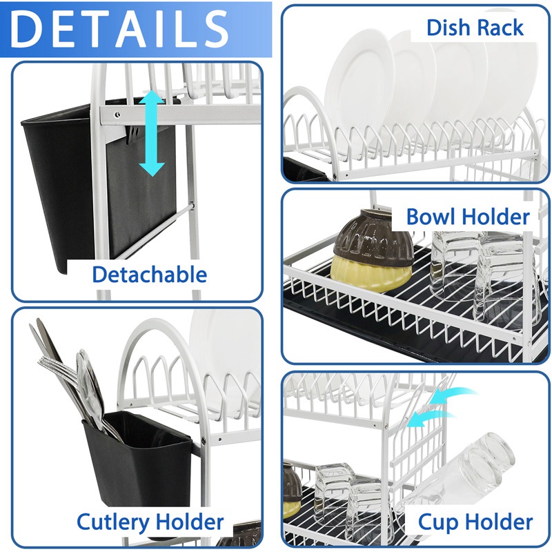 Double Layer Organizer Holder With Drainboard