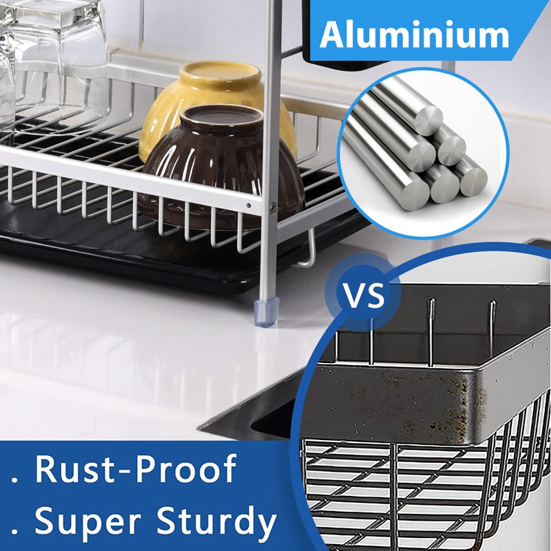 Double Layer Organizer Holder With Drainboard