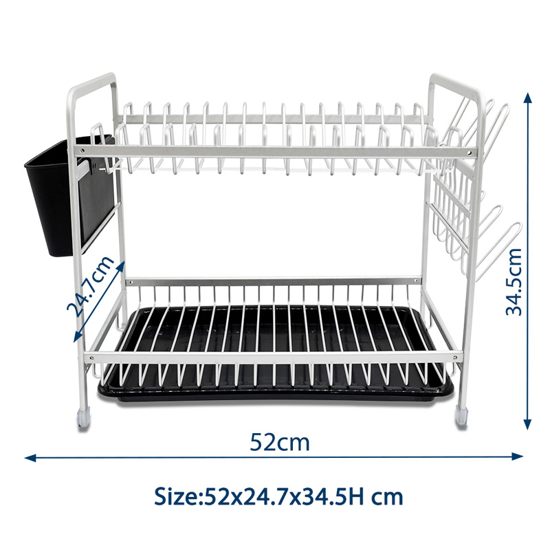 Free Standing 2 Layer Dish Drainer Rack