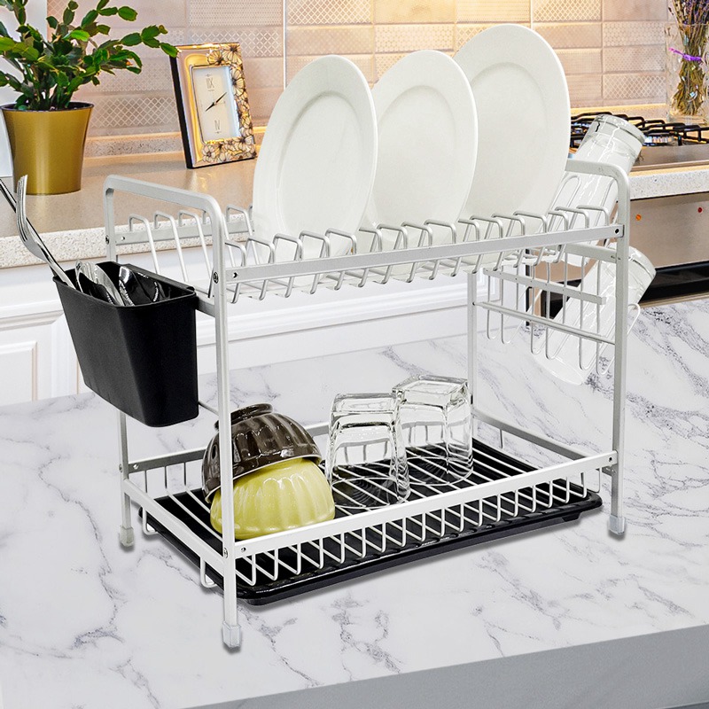 Free Standing 2 Layer Dish Drainer Rack