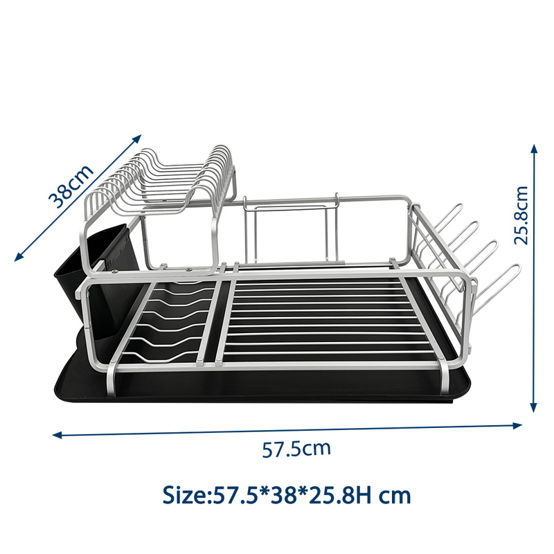 Aluminium Kitchen Double Layer Dish Rack