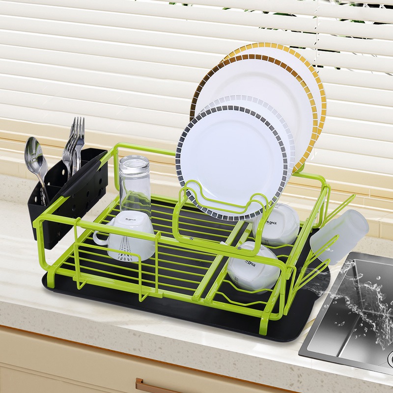 Aluminium Kitchen Double Layer Dish Rack