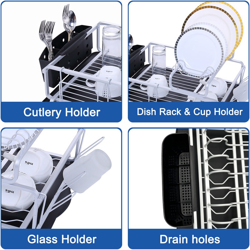 Aluminium Double Layer Dish Rack