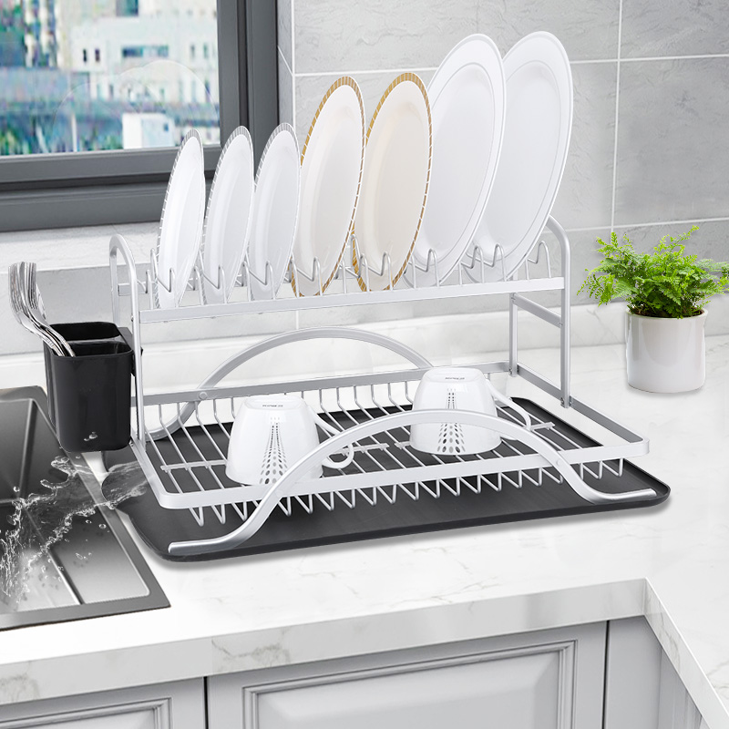 Multifunctional Double Layer Storage Sink Rack