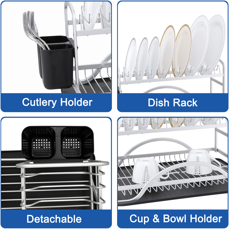 Multifunctional Double Layer Storage Sink Rack