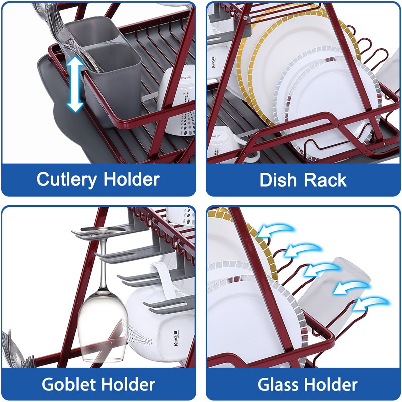 Aluminum Home Hanging Dish Drainer Rack