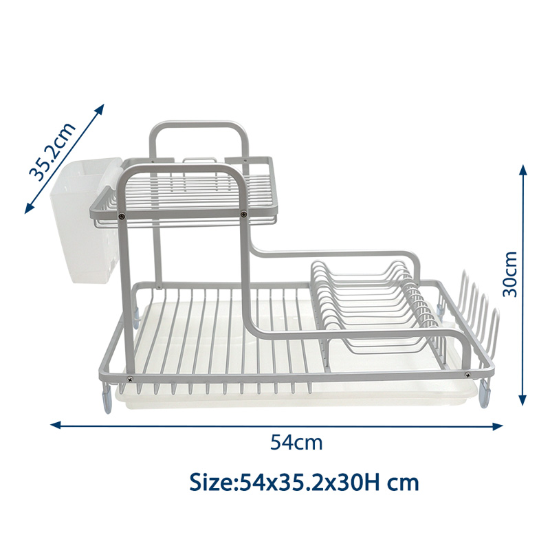 Kitchen Aluminum 2 Tier Utensils Rack