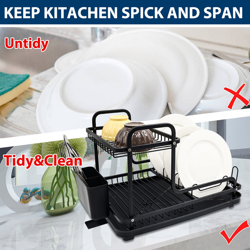 Aluminum Large Capacity Dish Rack