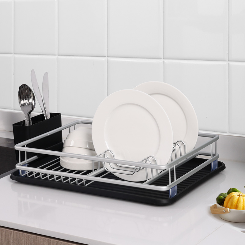 Kitchen Countertop Dish Drainer with Drainboard