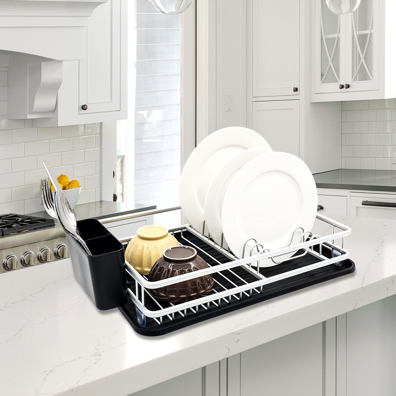 Kitchen Countertop Dish Drainer with Drainboard