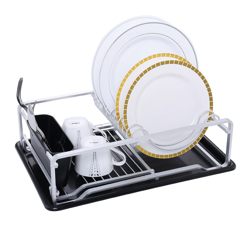 Aluminium Stand Dish Rack With Drain Board