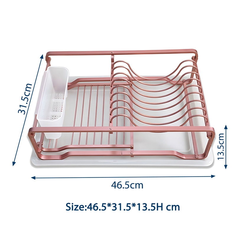 Aluminium Stand Dish Rack With Drain Board