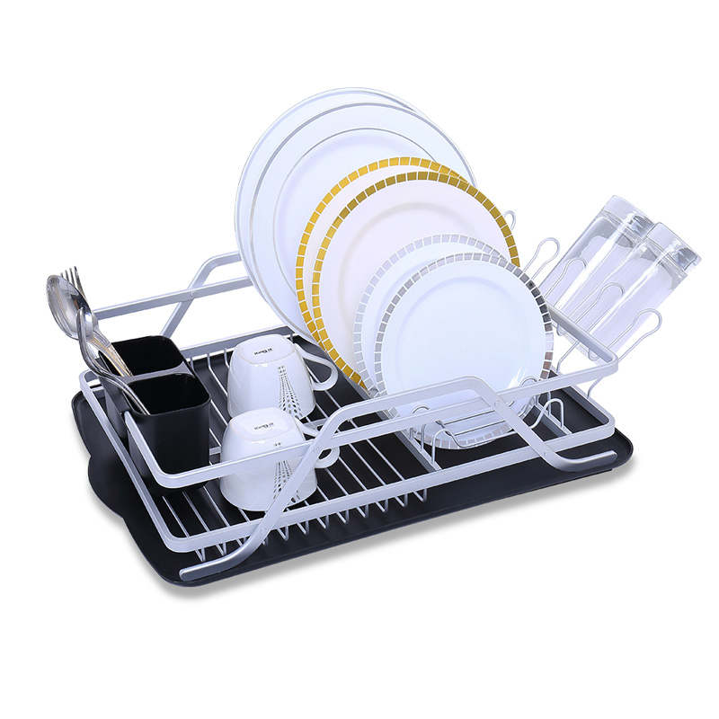 Aluminum Dish Rack with Tray