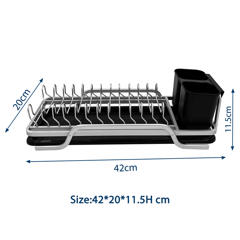 Multifunctional 1 Tier Aluminum Dish Rack