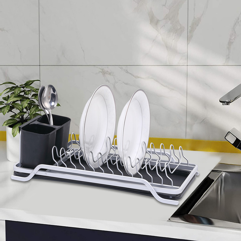 Multifunctional 1 Tier Aluminum Dish Rack