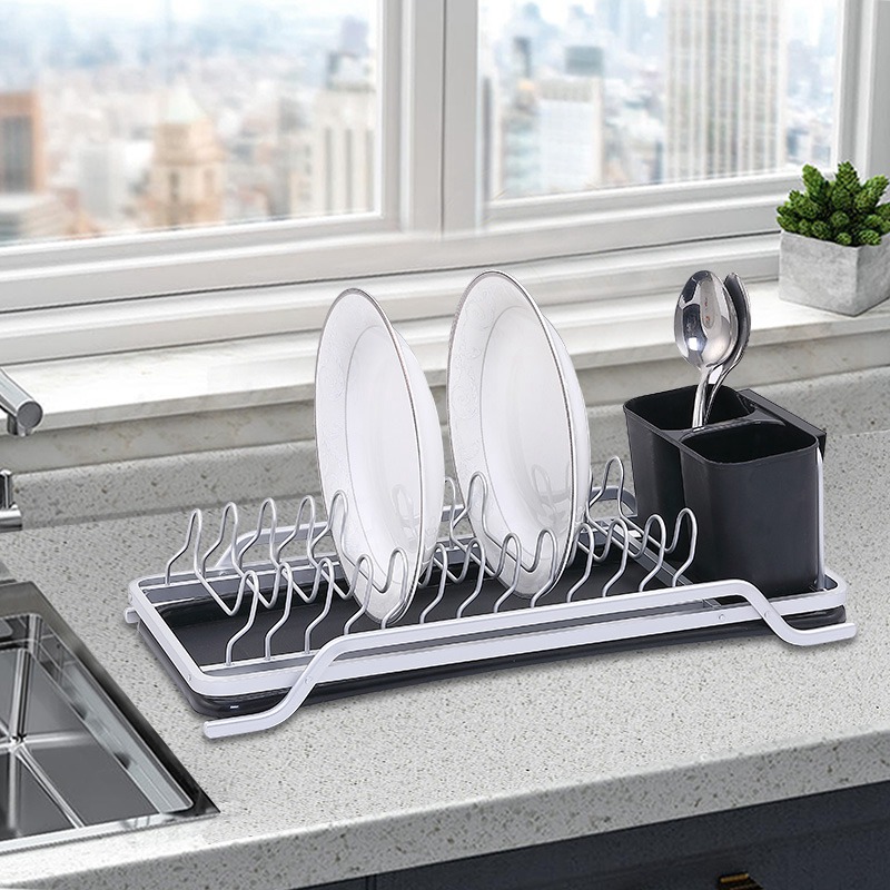 Multifunctional 1 Tier Aluminum Dish Rack