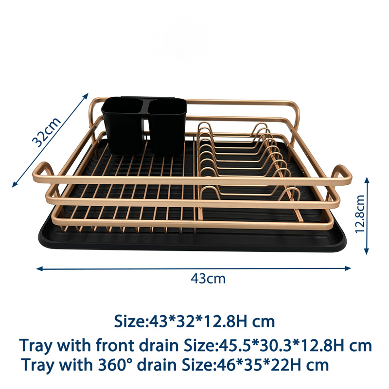 Aluminum Kitchen Sink Drainer with Bottom Tray