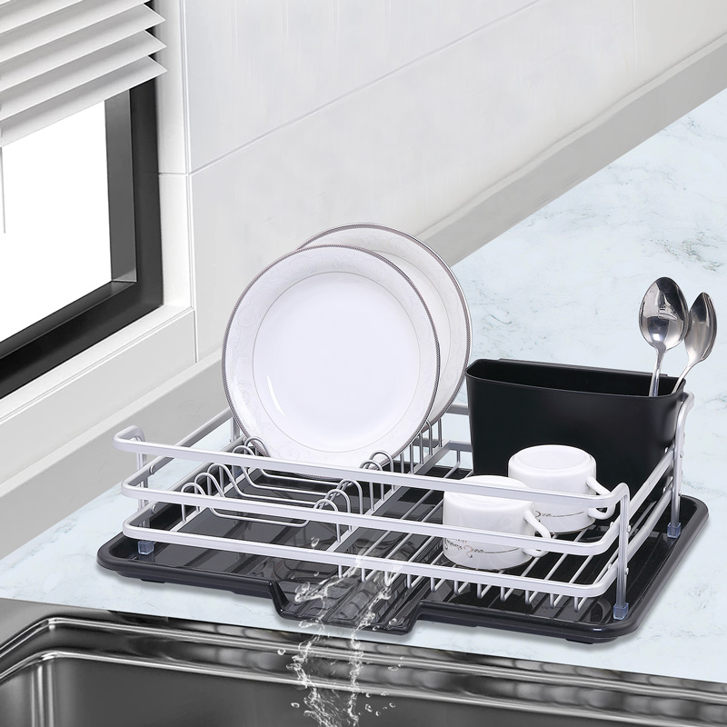 Aluminum Kitchen Sink Drainer with Bottom Tray