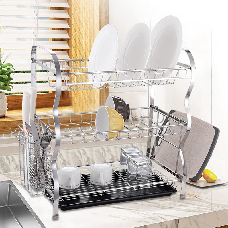 Kitchen Counter 3 Tier Dish Drying Rack