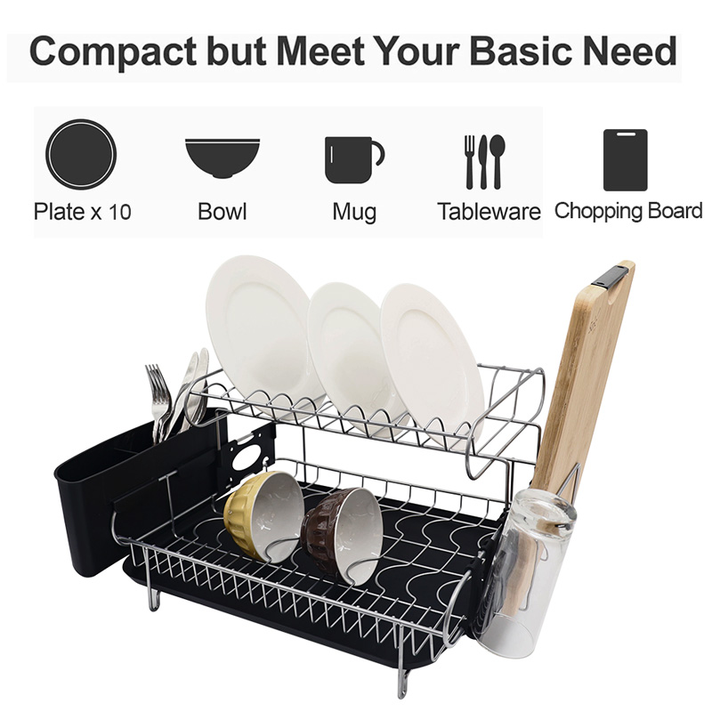 Detachable 2 Tier Dish Drying Rack