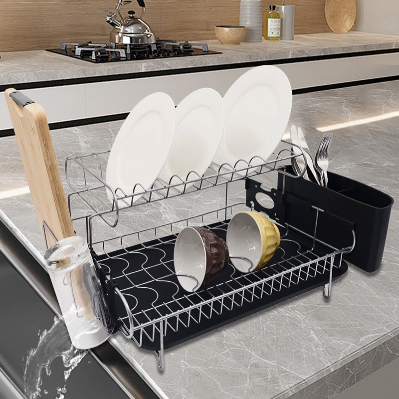 Detachable 2 Tier Dish Drying Rack